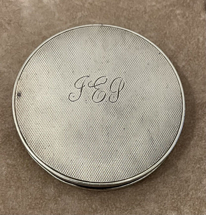 Solid Silver Makeup Compact 1955, English Hallmarks